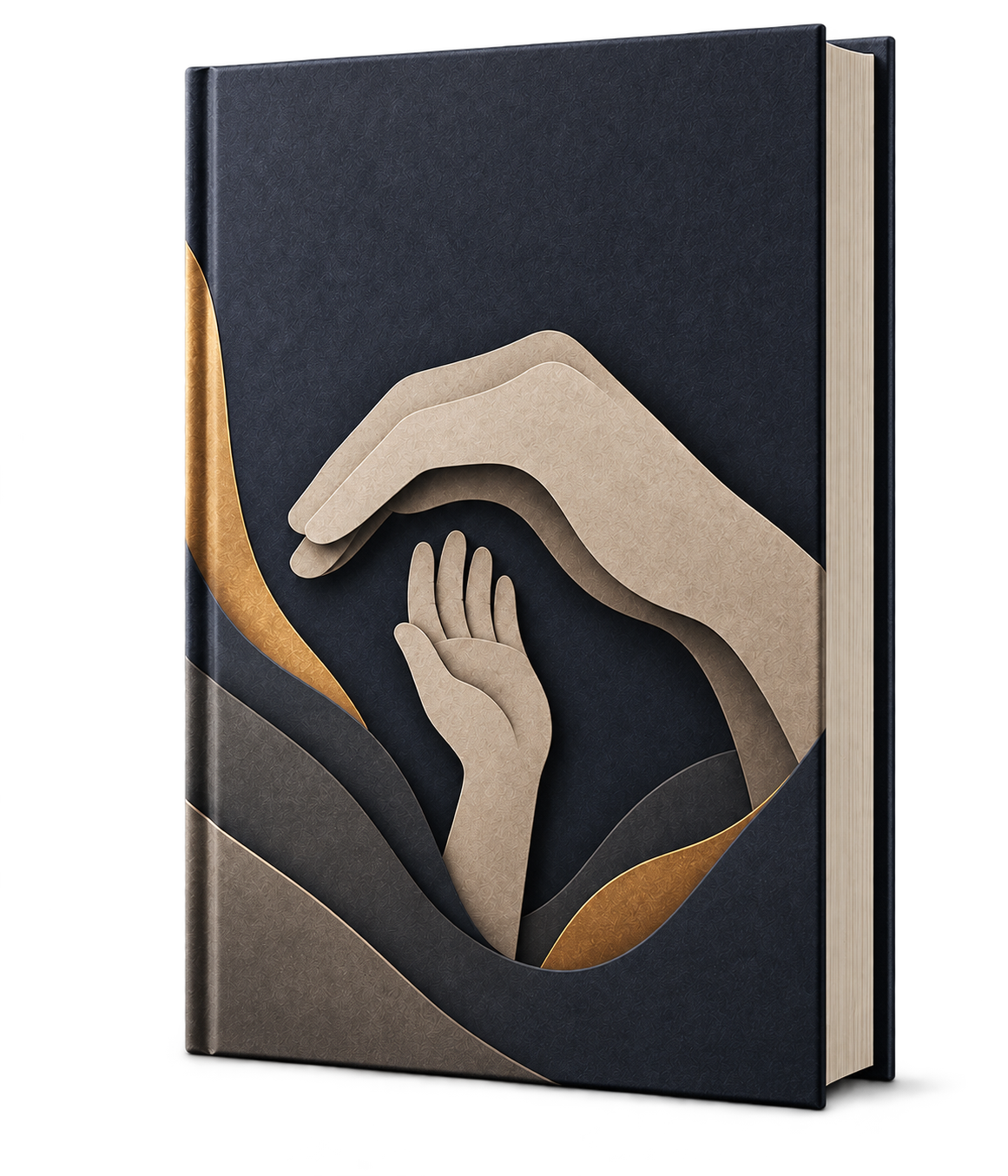 Друкована книжка «Виховані у війні» з абстрактною ілюстрацією рук на обкладинці